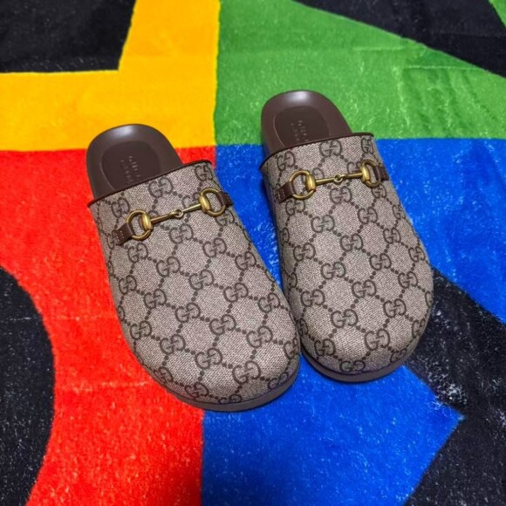 🤎 Gucci GG Canvas Horsebit Clogs (Beige/Brown)🤎